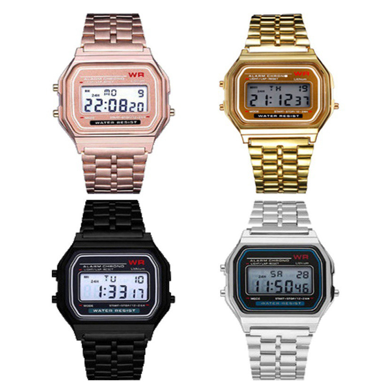 Electronics Gadgets For Men - LED Edelstahl Band Uhr Luxus Wasserdichte