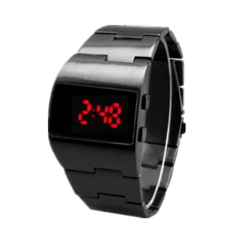 Electronics Gadgets For Men - Digitale Herrenuhren, schwarzes Edelstahlarmband, elektronische Armbanduhren